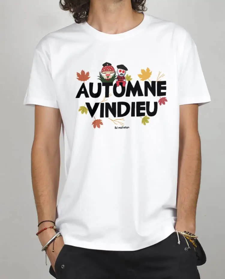 T shirt Homme Blanc DJ Matafan Automne vindieu