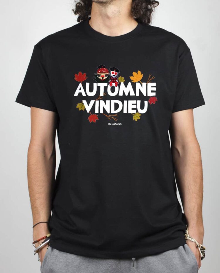 T shirt Homme Noir DJ Matafan Automne vindieu
