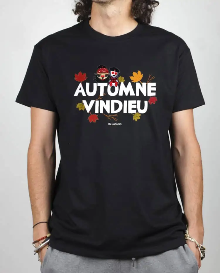 T shirt Homme Noir DJ Matafan Automne vindieu