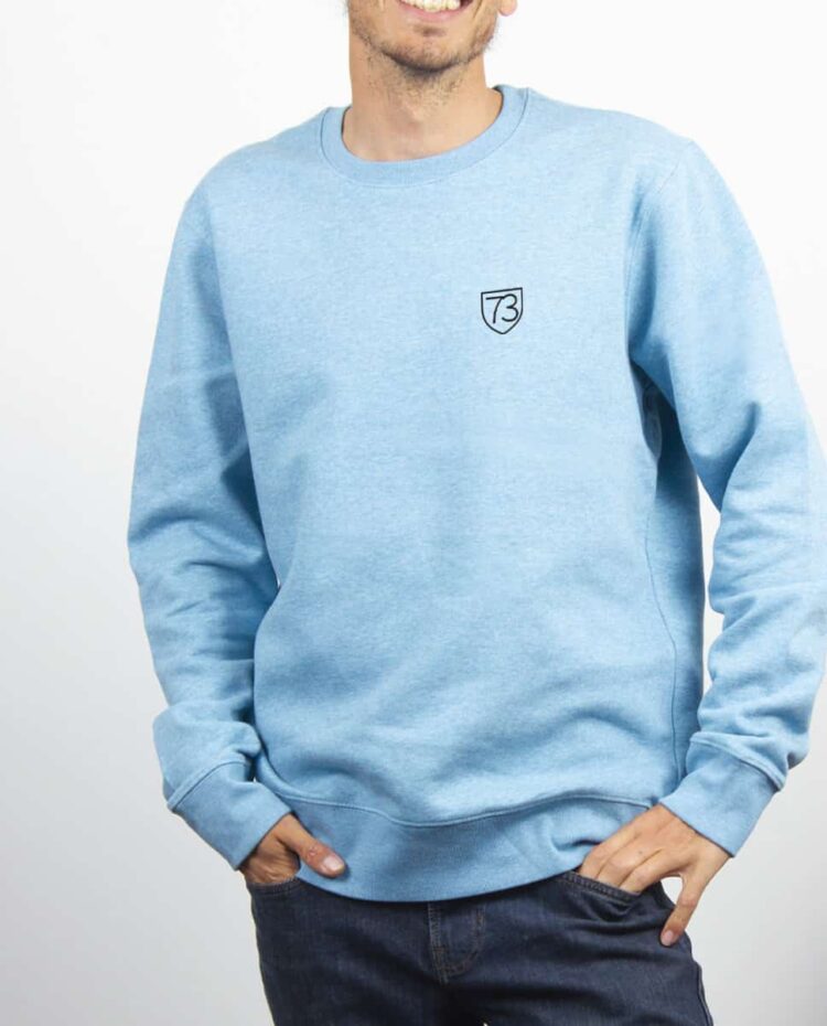 SweatShirt Homme bleu ceil savoie 73 blason brode