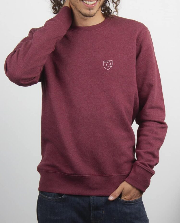 SweatShirt Homme bordeau savoie 73 blason brode