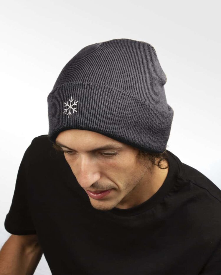 bonnet homme GRIS etoile de neige