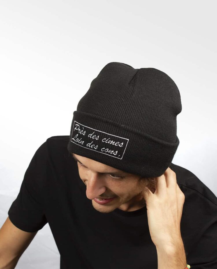 bonnet homme NOIR pres des cimes 1