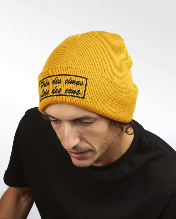 bonnet homme jaune