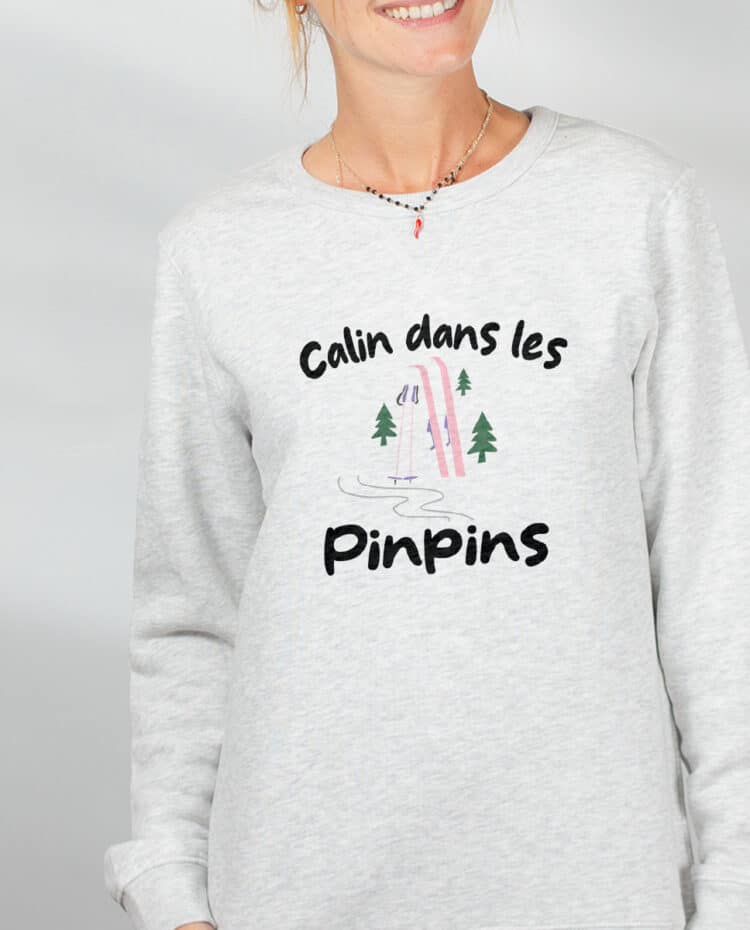 Pull Femme Blanc Calin dans les pinpins