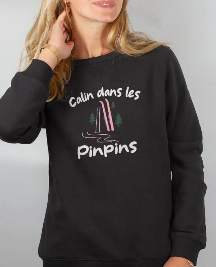 Pull Femme Noir Calin dans les pinpins