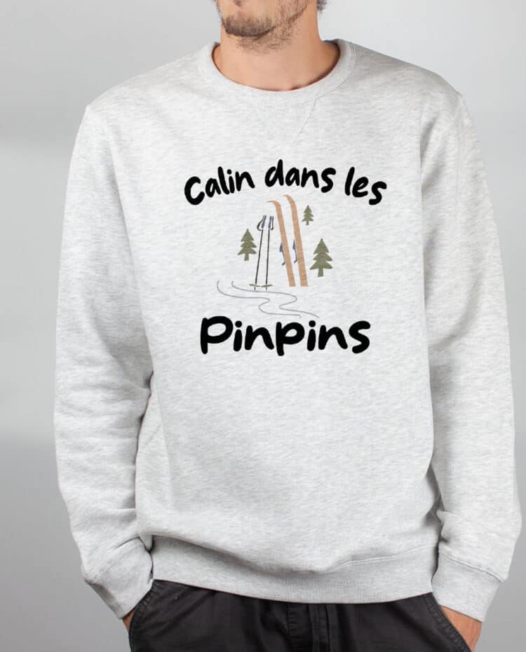 Pull Homme Blanc Calin dans les pinpins