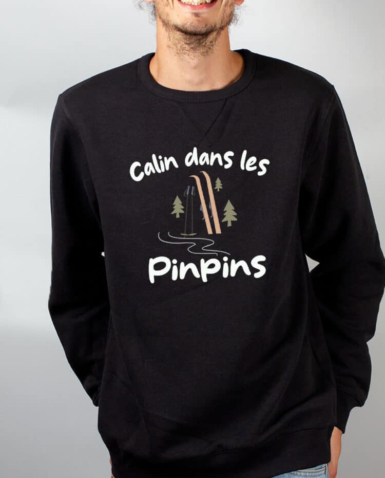 Pull Homme Noir Calin dans les pinpins