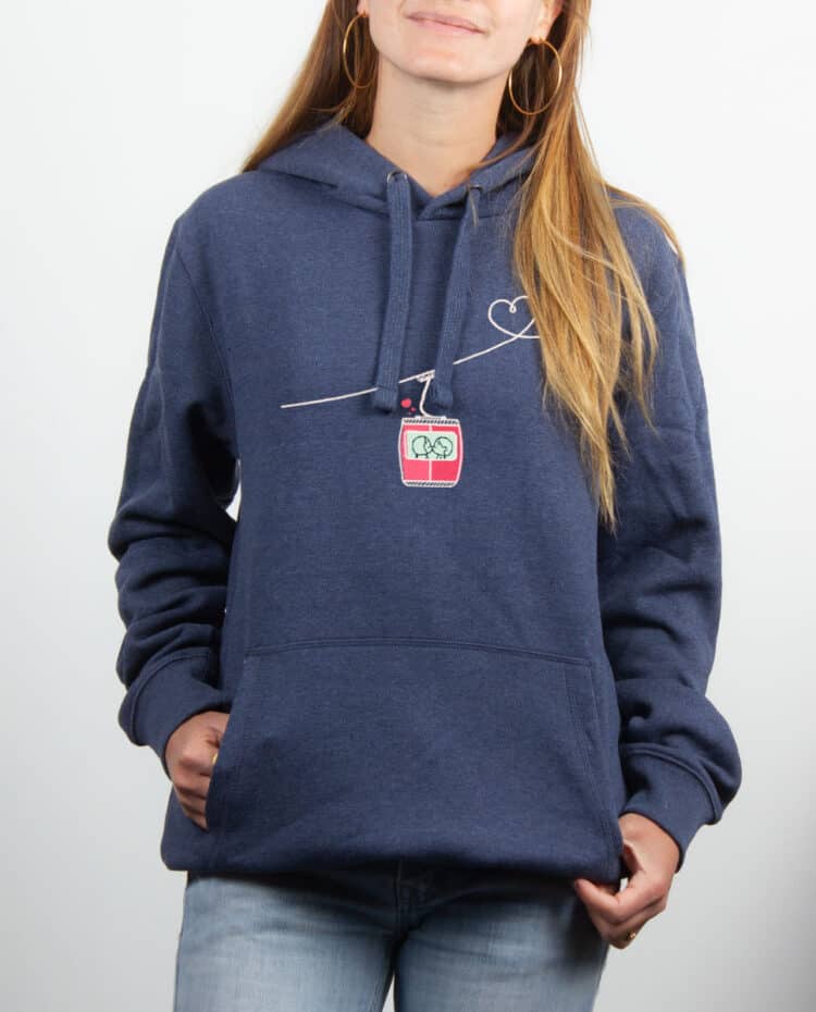 Sweat Femme Bleu Jean telecabine love