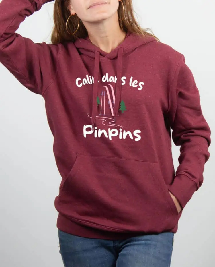 Sweat Femme Bordeau Calin dans les pinpins