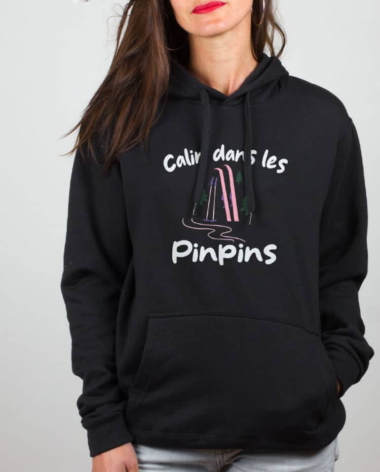 Sweat Femme Noir Calin dans les pinpins