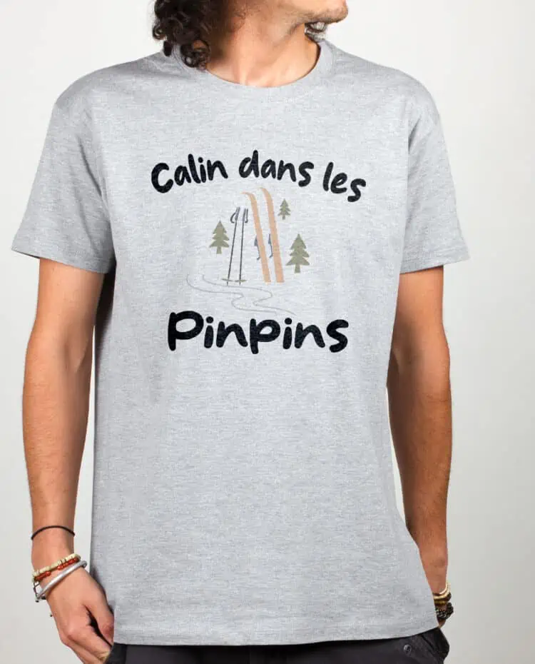 T shirt Homme Gris Calin dans les pinpins