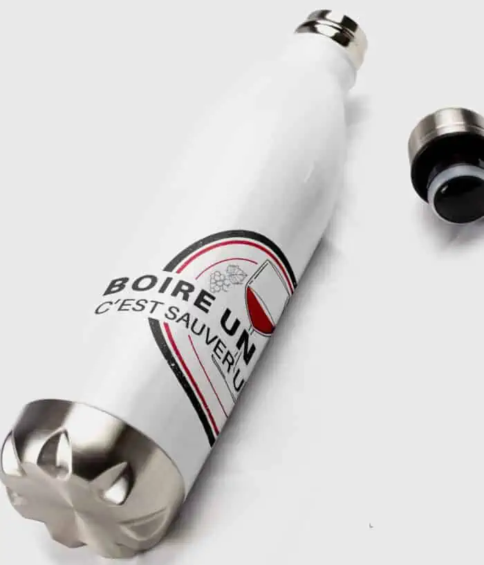 Gourde inox recto boire un ca