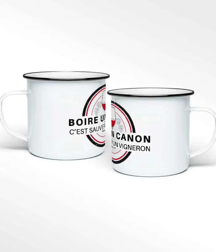 MUG EMAIL boire un canon cest sauver un vigneron
