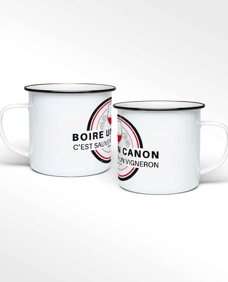 MUG EMAIL boire un canon cest sauver un vigneron