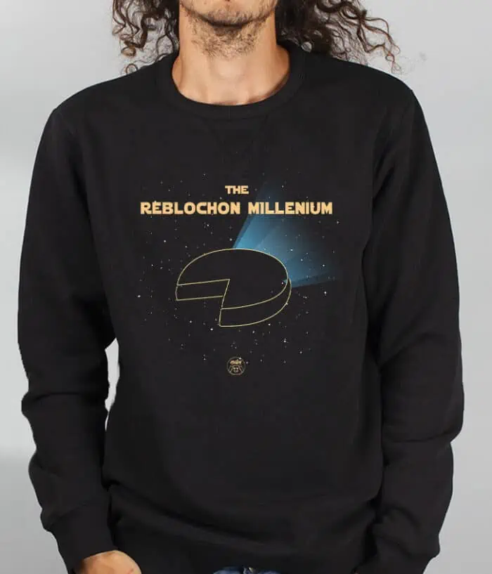 Pull Homme Noir THE REBLOCHON MILLENIUM