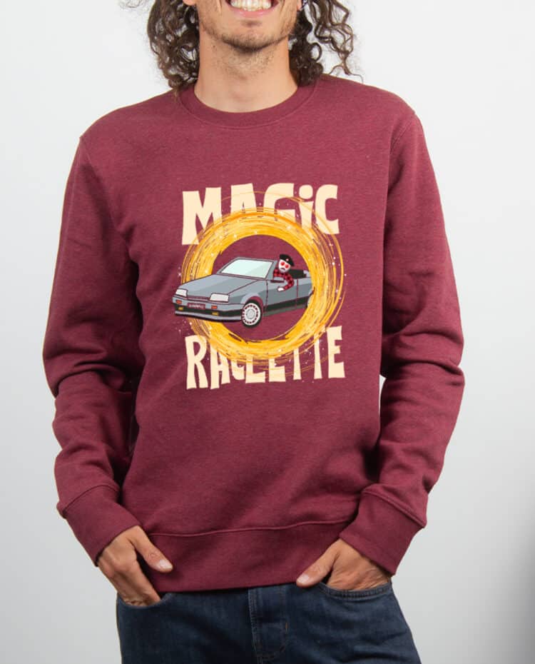 Pull Homme rouge Bordeau Magic Raclette