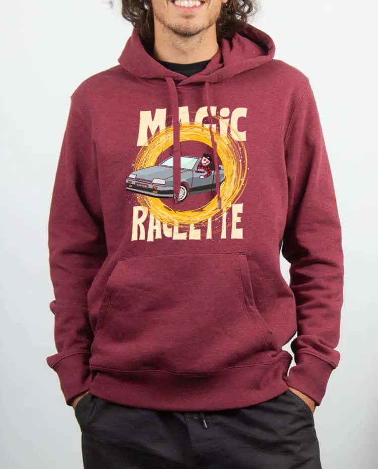 Sweat Homme Rouge bordeau Magic Raclette