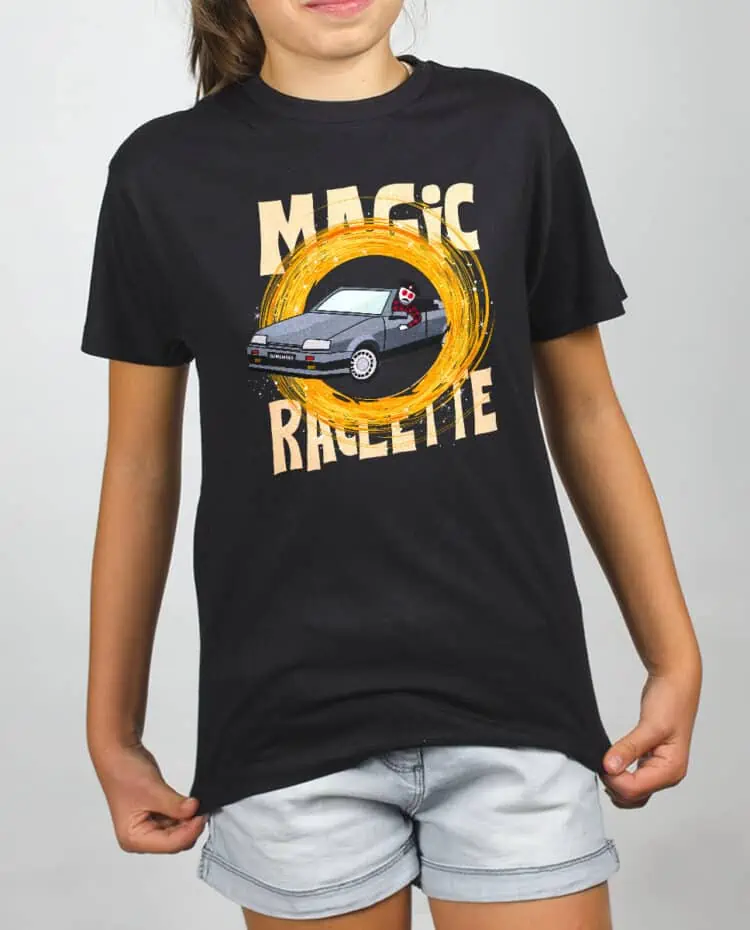 T SHIRT FILLE NOIR Magic Raclette