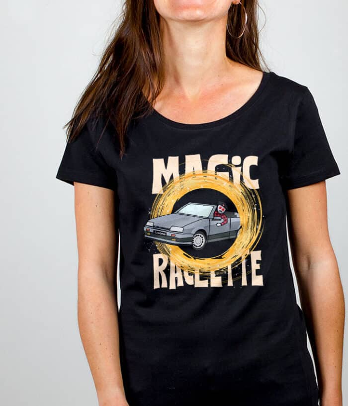 T shirt Femme Noir Magic Raclette