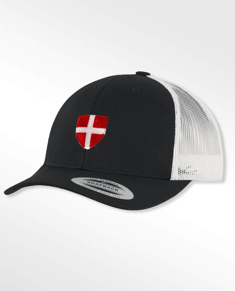 Casquette Trucker noir 3 4 croix Savoie scaled