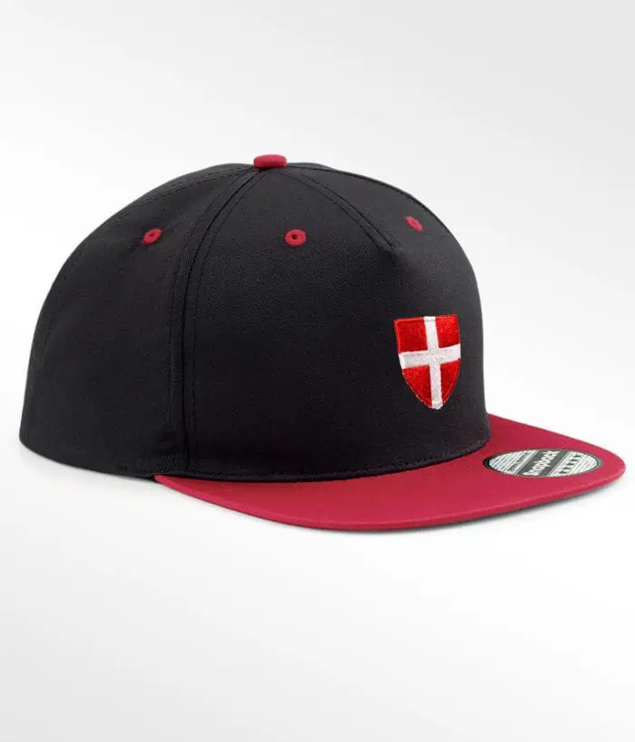 Casquette savoie Snapback Face rouge blason savoie brode
