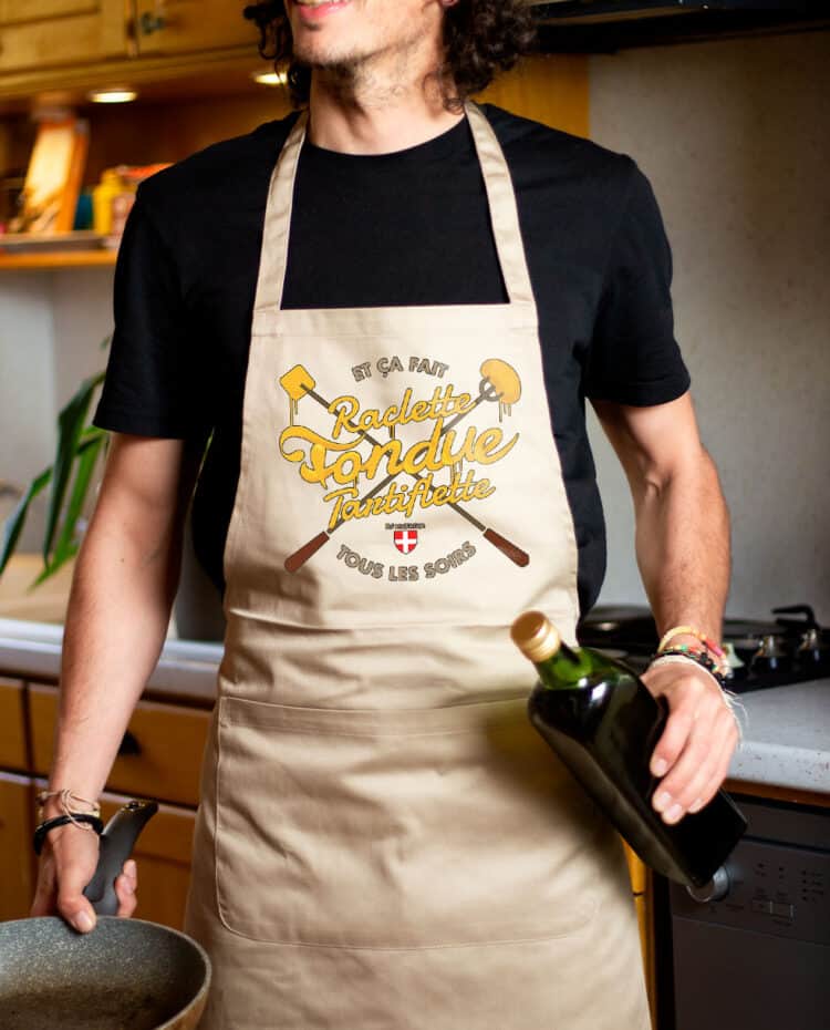 Tablier Homme Natural Raclette fondue Tartiflette DJ matafan