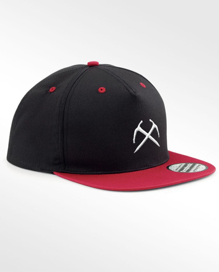Casquette Snapback Face rouge Piolet alpiniste scaled