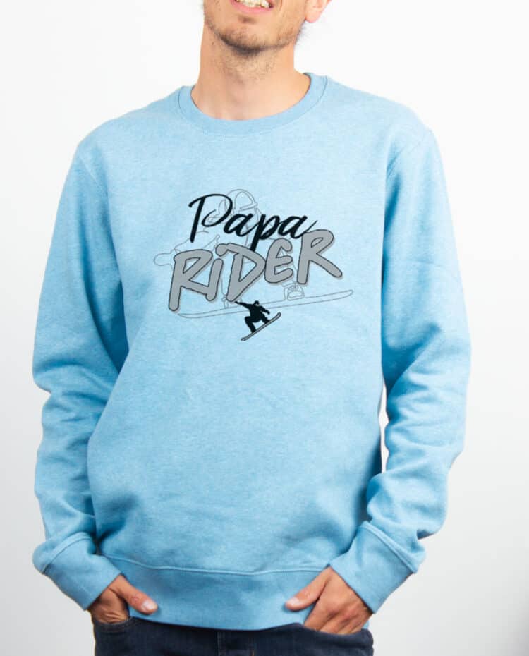 Pull Homme Bleu Ciel papa rider