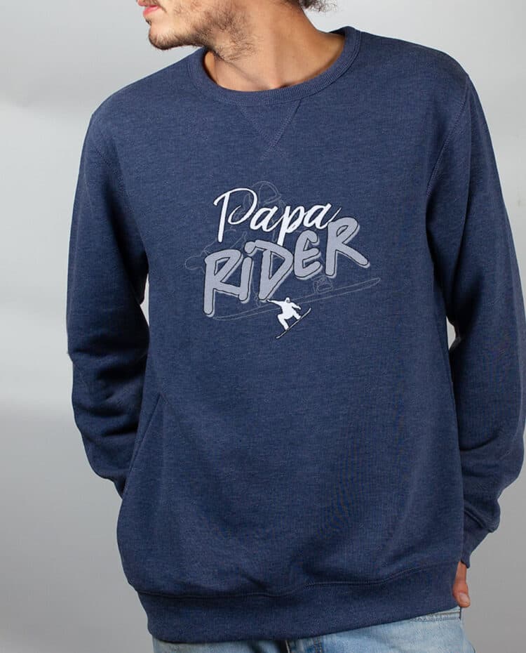 Pull Homme Bleu jean papa rider