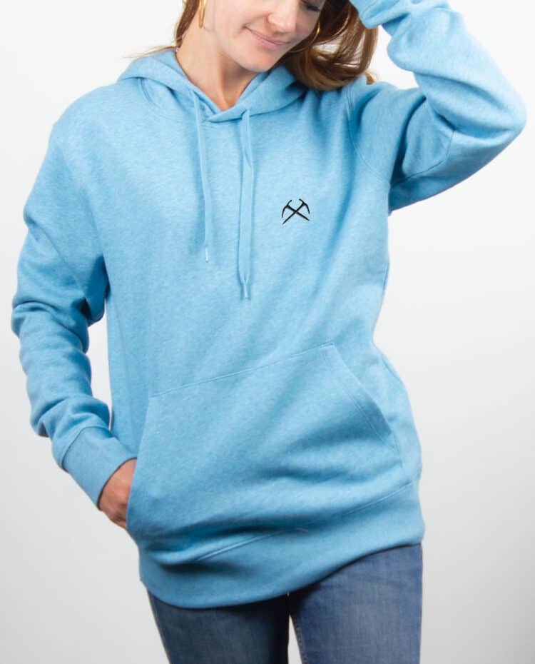 Sweat Femme Bleu Ciel PIOLET ALPINISTE