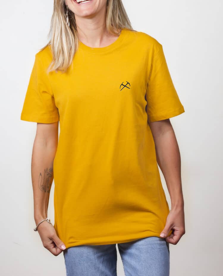 T shirt femme ocre PIOLET ALPINISTE