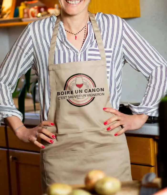 Tablier Femme Natural boire un canon vigneron vin