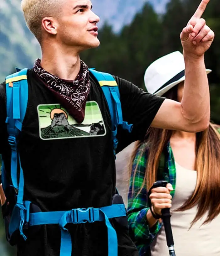 Tshirt noir montagne mont aiguille