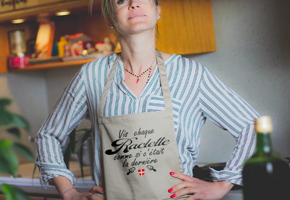 tablier vis chaque raclette