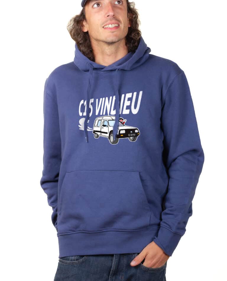 Hoodie Sweat capuche homme Bleu