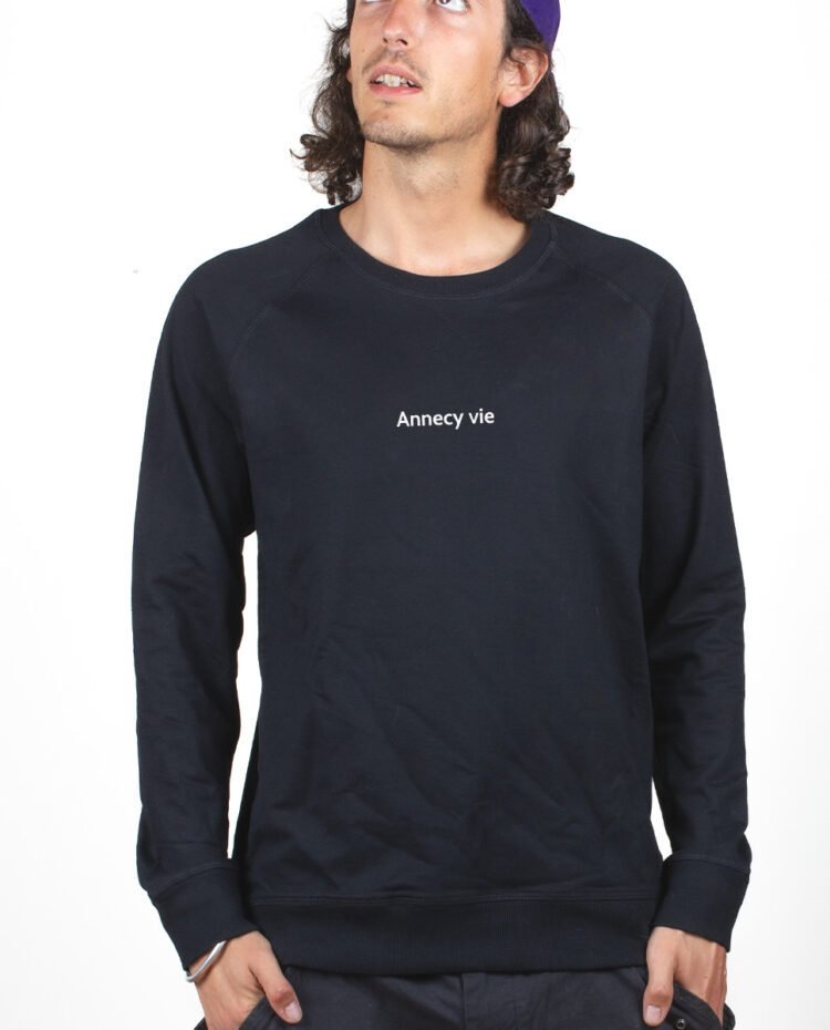 ANNECY VIE Sweatshirt Pull Homme Noir PUHNOI182