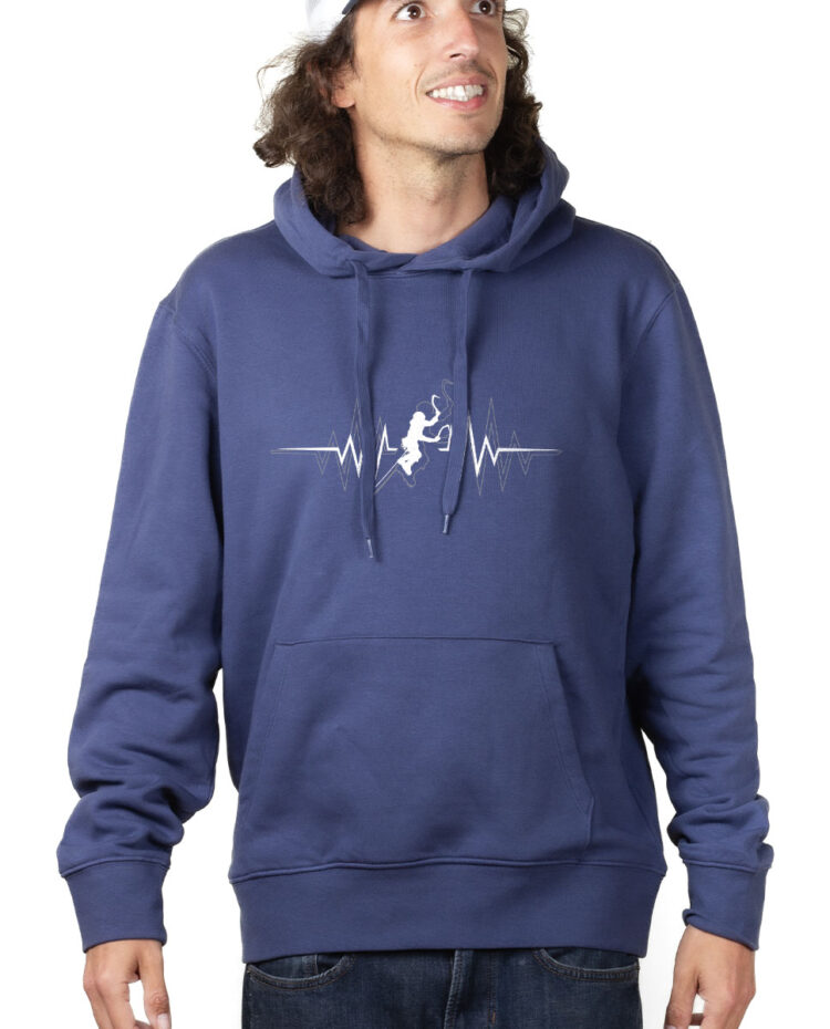 CASCADE DE GLACE BATTEMENTS DE COEUR Hoodie Sweat capuche homme Bleu SWHBLE148