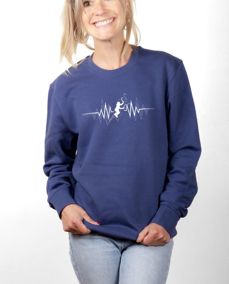 CASCADE DE GLACE BATTEMENTS DE COEUR Sweatshirt pull Femme Bleu PUFBLE148