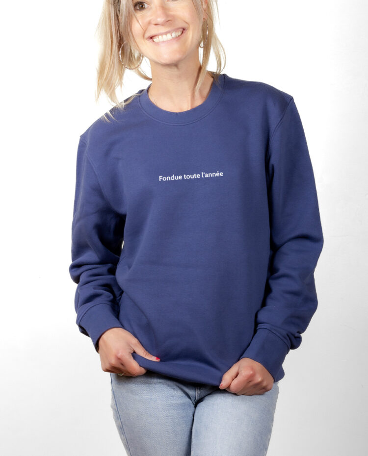FONDUE TOUTE LANNEE Sweatshirt pull Femme Bleu PUFBLE178