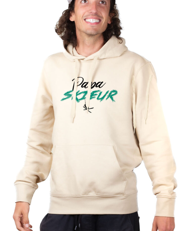 Hoodie Sweat capuche Homme Naturel SWHNAT PAPA SKIEUR