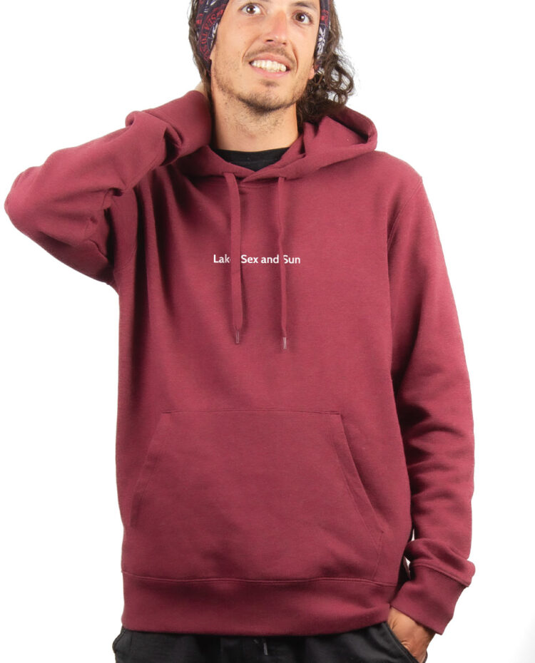 LAKE SEX AND SUN Hoodie Sweat capuche Homme bordeau SWHBOR168