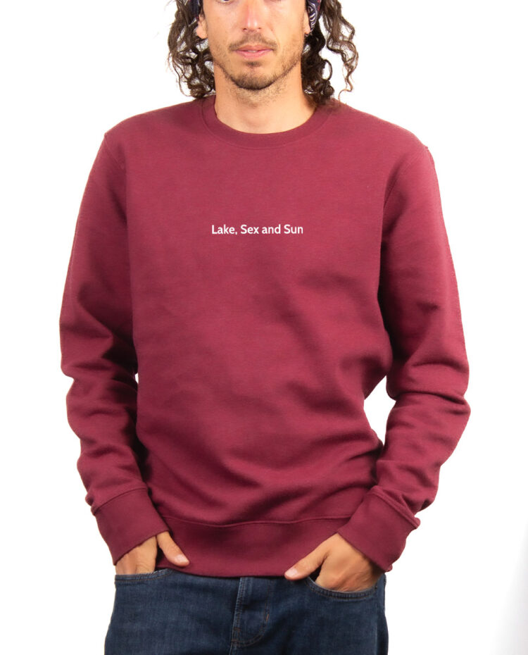 LAKE SEX AND SUN Sweatshirt Pull Homme Bordeau PUHBOR168