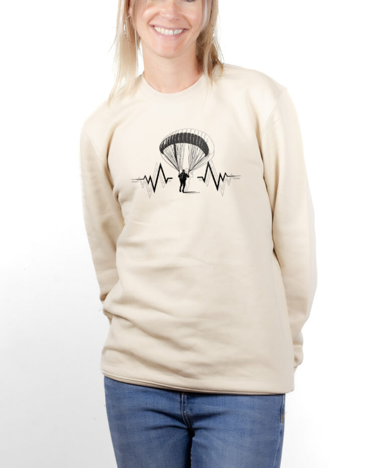 PARAPENTE BATTEMENTS DE COEUR Sweatshirt pull Femme Naturel PUFNAT154