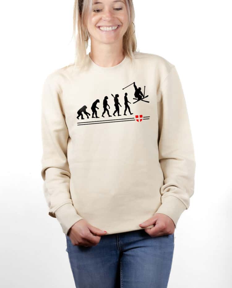 PUFNAT Sweatshirt pull Femme Naturel EVOLUTION SKI