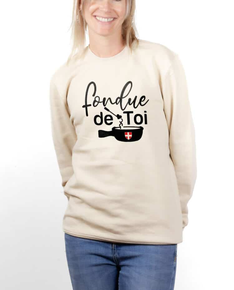 PUFNAT Sweatshirt pull Femme Naturel FONDUE DE TOI