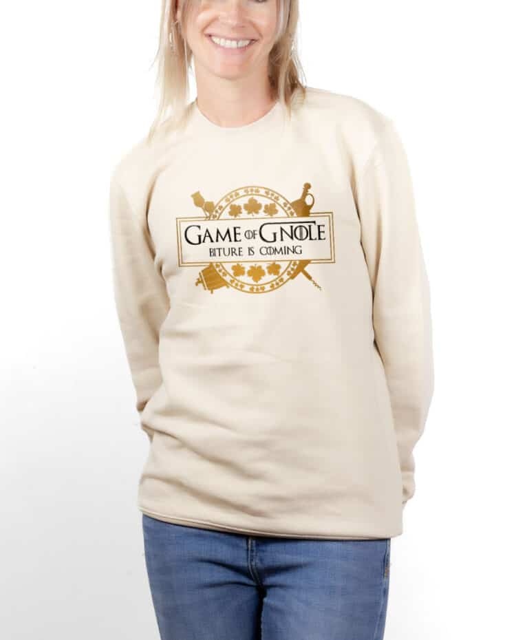 PUFNAT Sweatshirt pull Femme Naturel GAME OF GNOLE