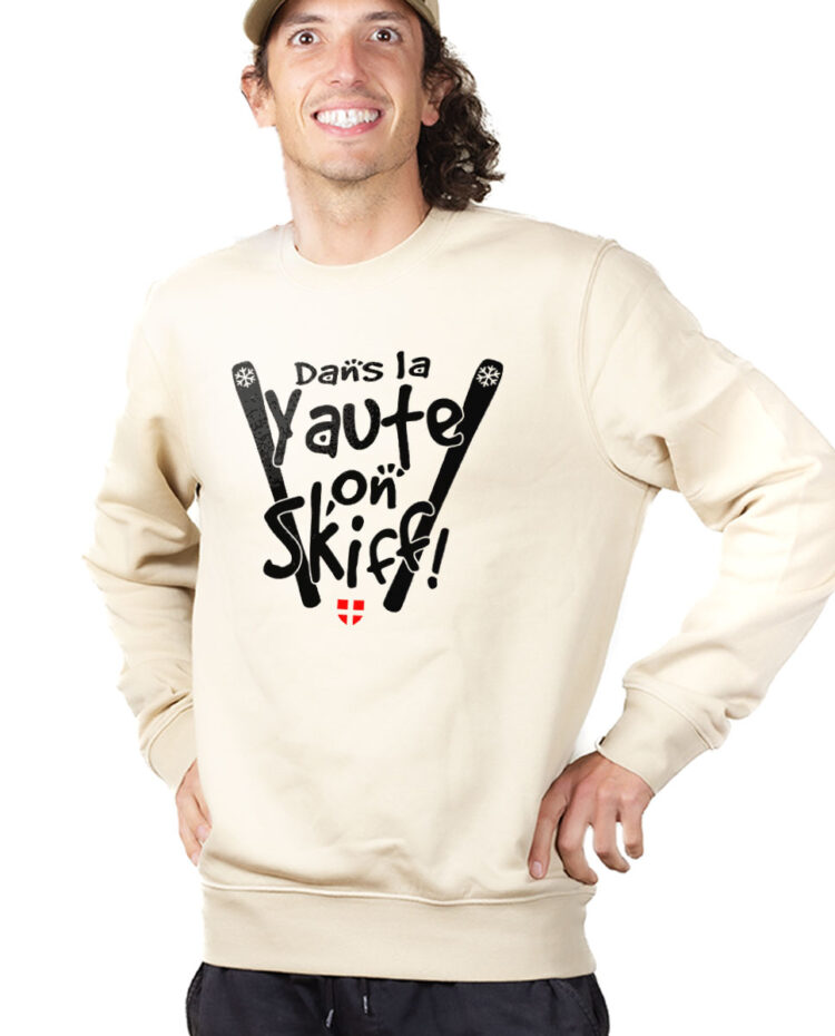 PUHNAT Sweatshirt Pull Homme Naturel DANS LA YAUTE ON SKIFF