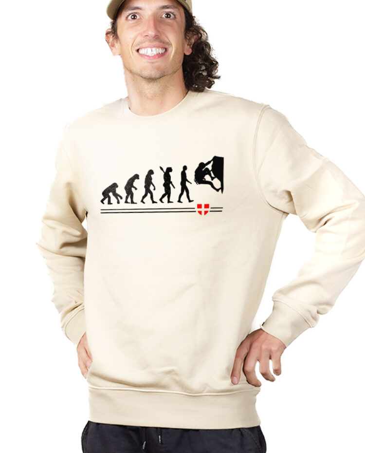 PUHNAT Sweatshirt Pull Homme Naturel EVOLUTION ESCALADE