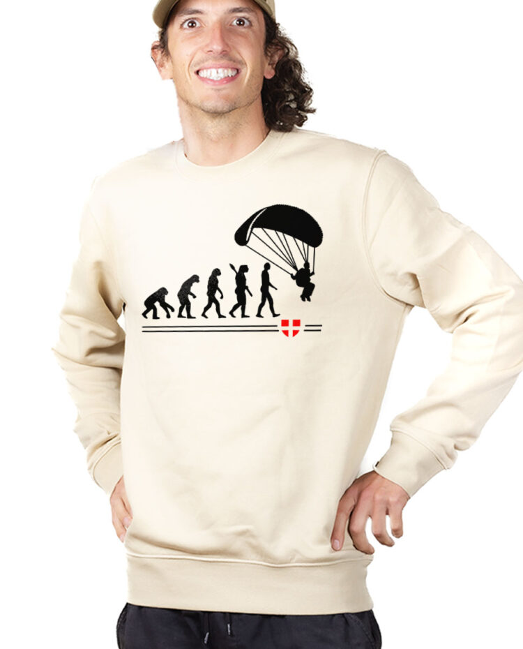 PUHNAT Sweatshirt Pull Homme Naturel EVOLUTION PARAPENTE